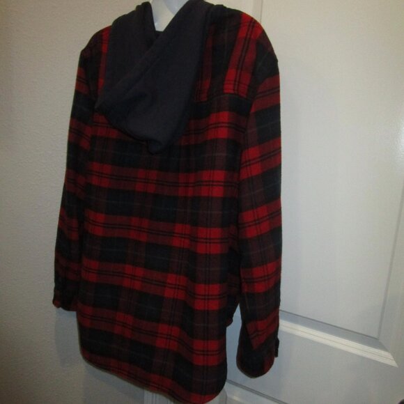 AMERICAN EAGLE COZY CABIN RED/BLACK LADIES HOODIE MED - Picture 6 of 7